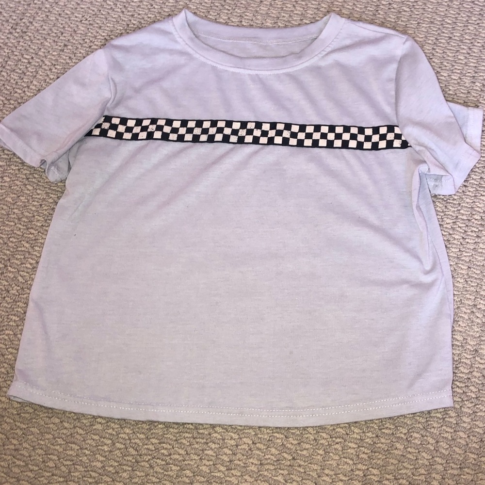 White checkered shirt